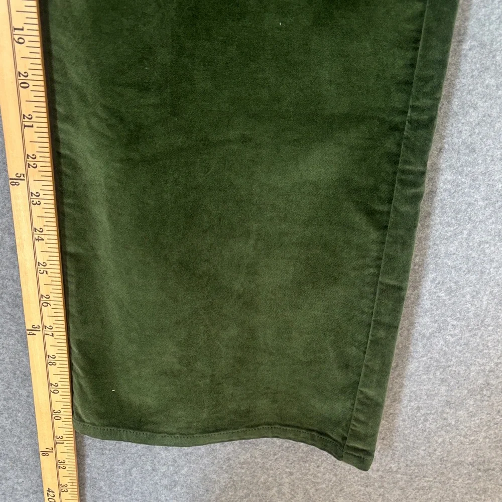 J. Crew Full-length slim wide-leg pant in Stretch Velvet 29 Green - Picture 7 of 11